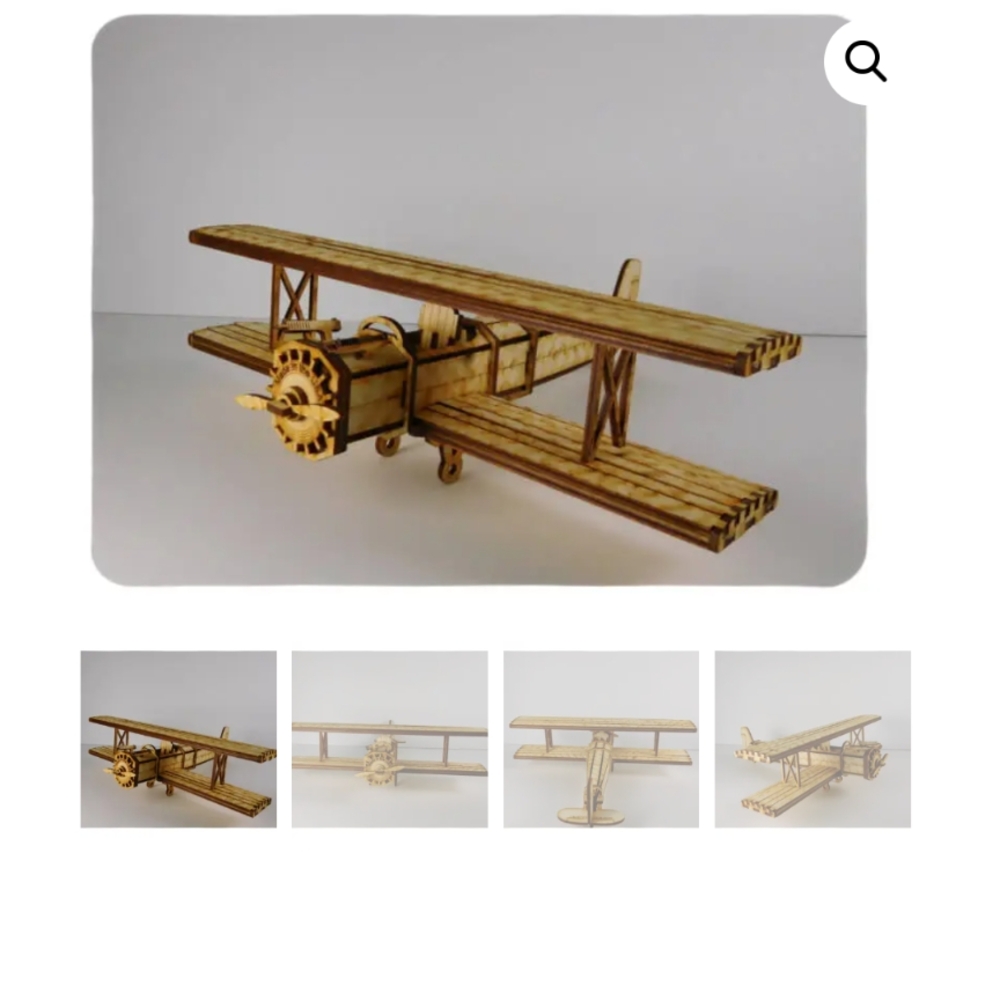 Wooden Plane Model kit (for Adults) - incl instruction + glue